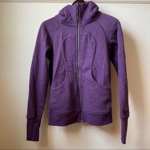 Lululemon Heathered Darkest Magenta Scuba Hoodie